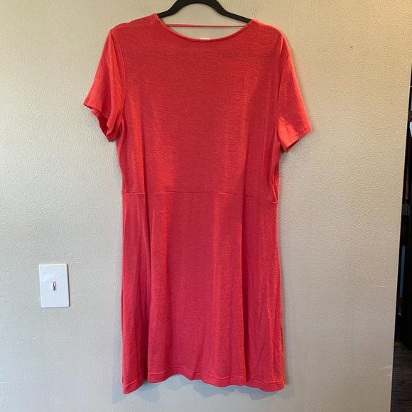 Gap Fit & Flare Dress Soft Spun Pink Dress XXL - Picture 4 of 5